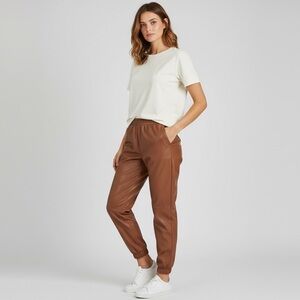 Commando Faux Leather Joggers